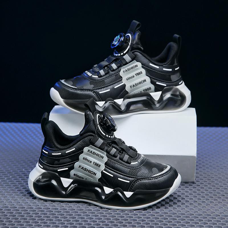 Children Sneaker Kids Non-slip Lightweight Girls Sports Running Tennis Footwear Boys Casual Shoes Leather Student Walking Shoes