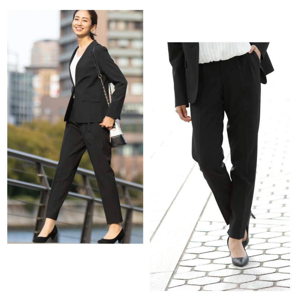 Washable Tapered Size Sizes RIRIYĀNO Women's Pants, 15, Black, Navy, S, M, L, LL, 3L, 4L, 5L, 2506-522019