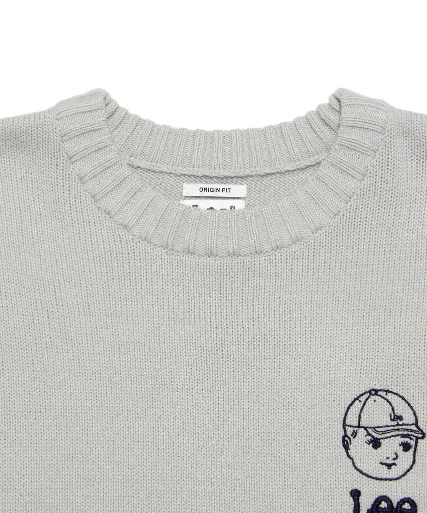 LEE Round Neck Buddy Lee Knit Light Gray
