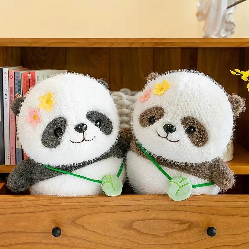 Orchid Cute Panda Doll Cartoon Big Panda Healing Series Bamboo Shoot Gift Bag