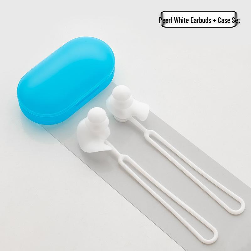 3-Layer Waterproof Silicone Swimming Earplugs & Nose Clip Set with Anti-Drop Cord