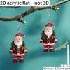 Santa Claus Acrylic Earrings - Cartoon Christmas Decorations