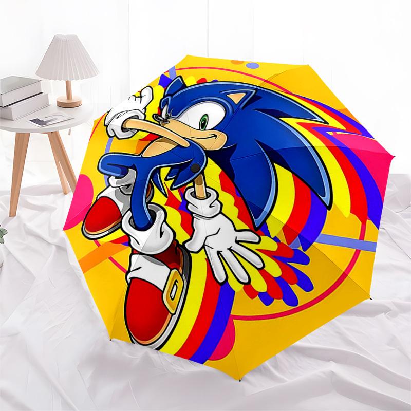 

1pc Haikyuu!! Volleyball Ball Automatic Folding Umbrella, Portable 3-Fold Design with Iron Frame, Outdoor for Fans, Travelers, Daily Use, Perfect Gift