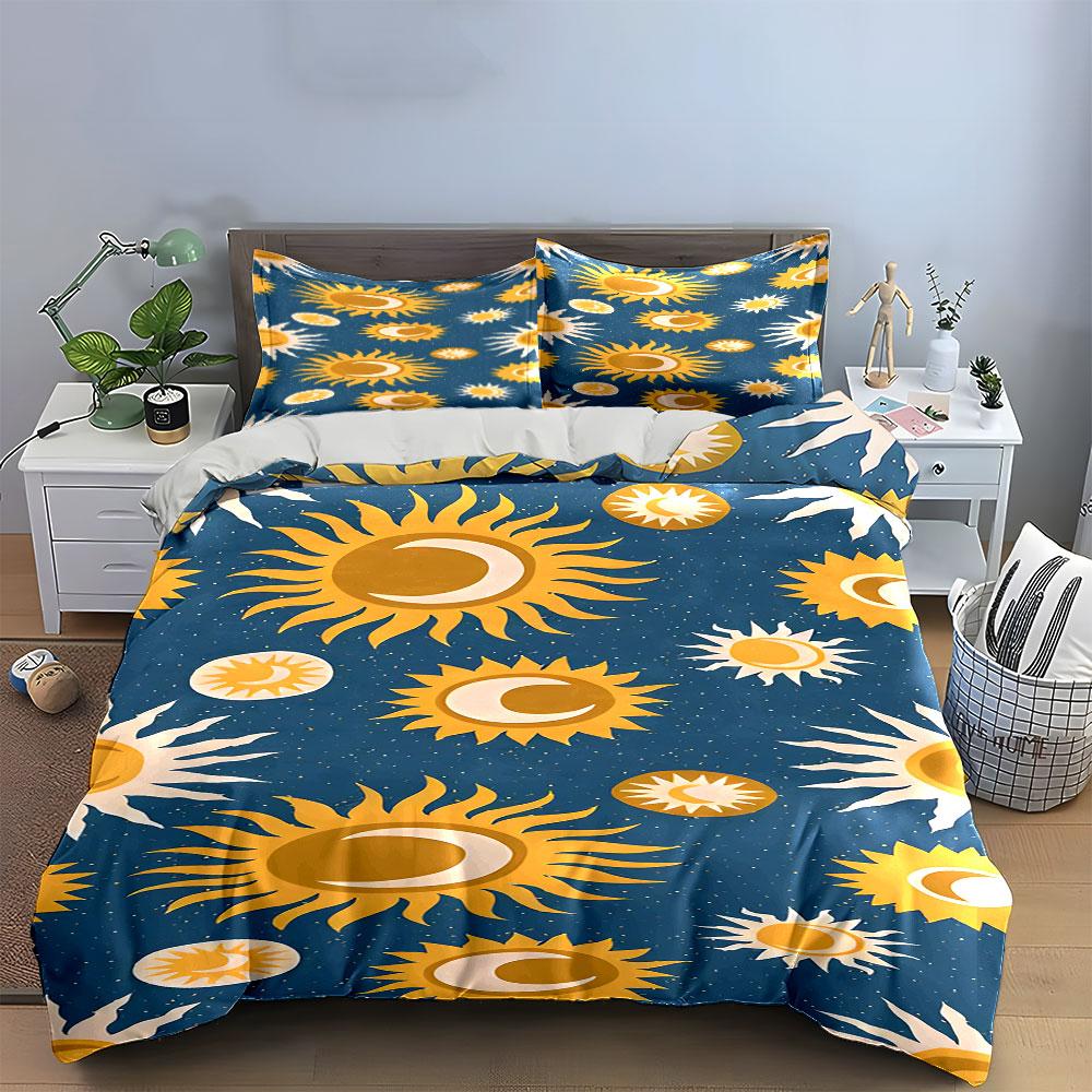 Golden cosmic dreams. Bedding sets Duvet covers Pillowcases(1* Duvet Cover 2* Pillowcases without duvet insert)