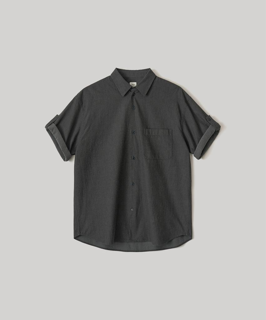 ANOTHER OFFICE [Set] Pique Chambray Set_Up (Black Stripe)