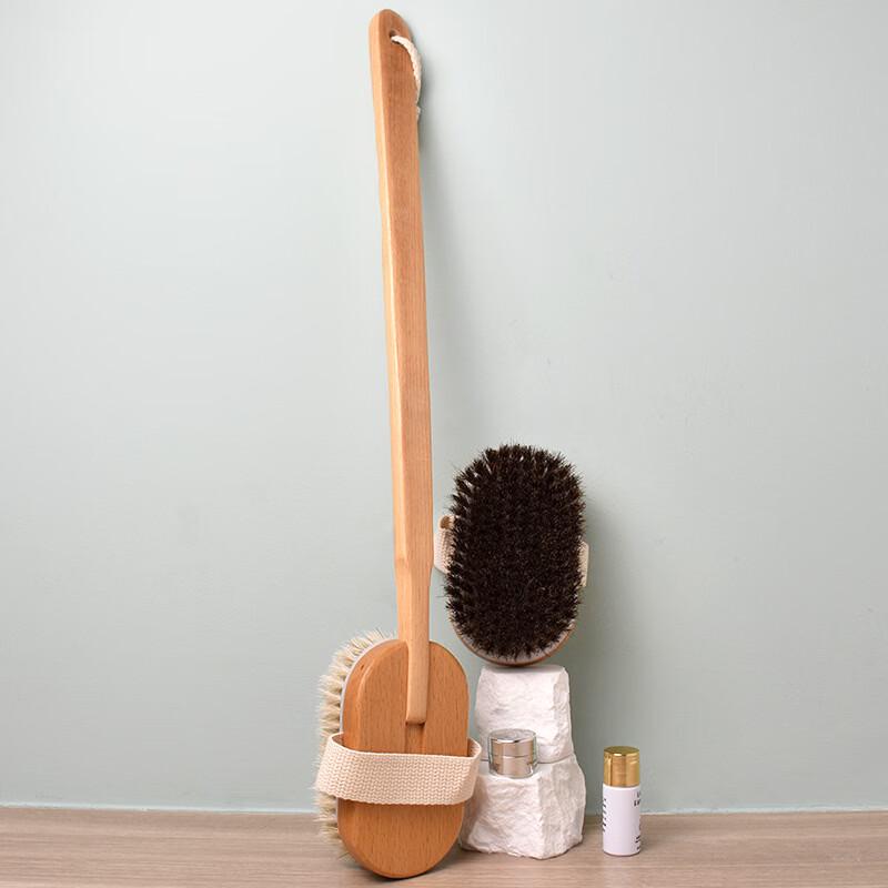 Long-Handle Beechwood Bath Brush