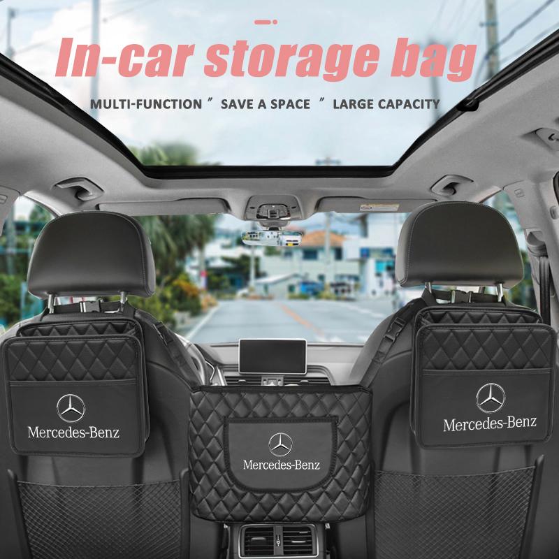 GLC GLB Organizér na zadní stranu autosedačky z kůže Multifunkční úložná taška Pro Mercedes Benz AMG W203 W206 W220 W205 W211 W212 W201