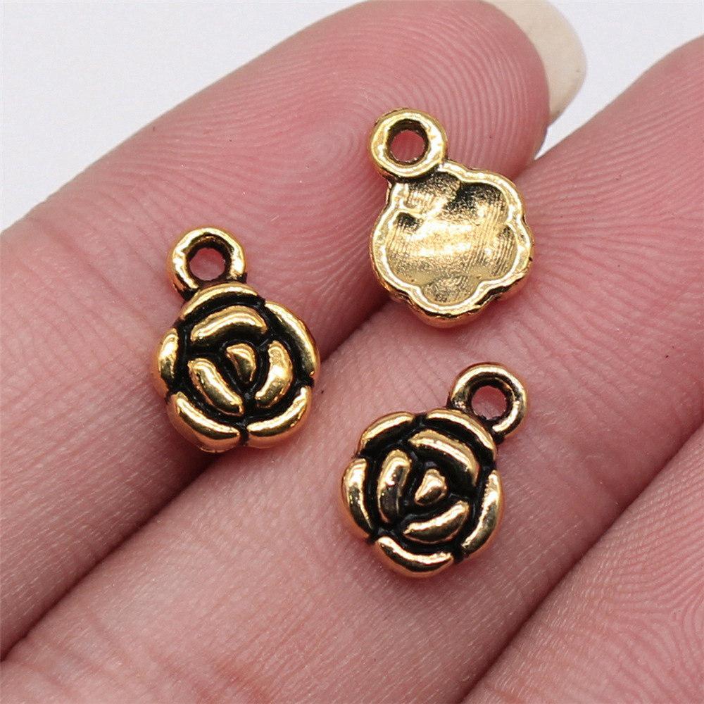 Charms Small Flower Pendants Wedding Jewelry Findings QC116