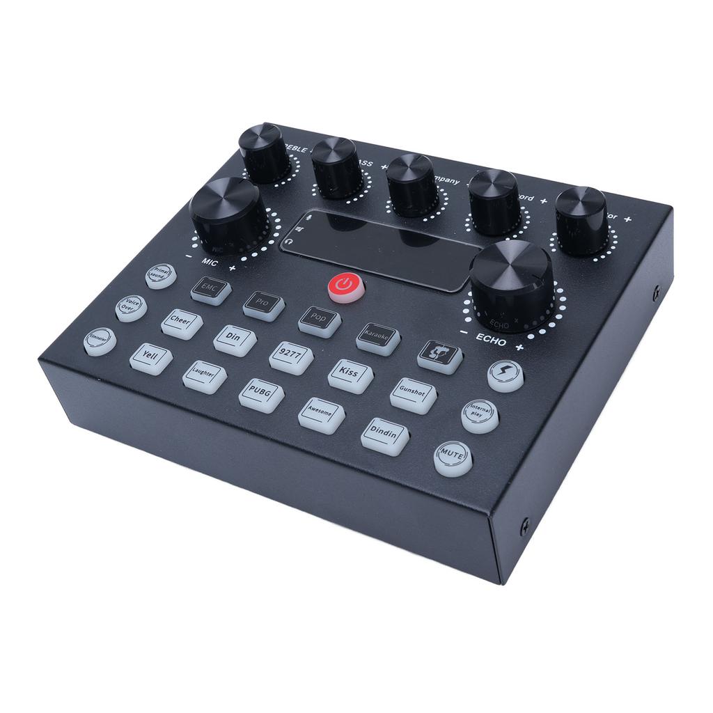 Live Sound Card Mixer Noise Reduction 16 Sound Effects Podcast Sound Interface with DJ Mixer Effects