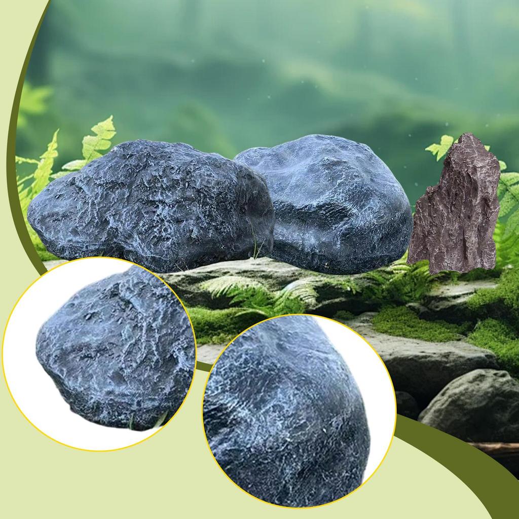 Artificial Foam Rock Ornament Realistic Stone Texture for Garden Landscaping and Studio Photo Prop Usage