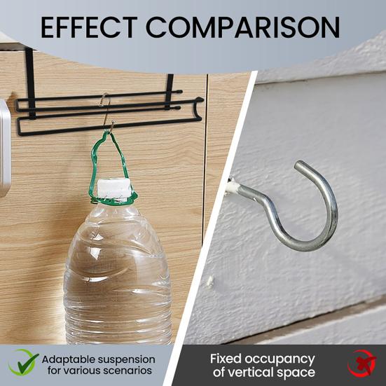 Paper Towel Hanger Metal Roll Paper Storage Rack Strong Load-bearing Simple Installation Under-Cabinet Hanging Rack Tissue Shelf