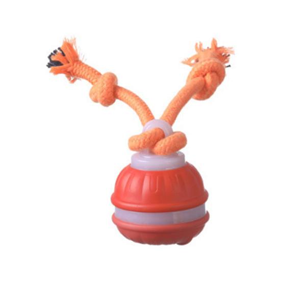 

Умная автоматическая игрушка для собак с движущимся мячом и пищащим датчиком движения, компактный дизайн, зарядка через USB, интерактивная катящаяся игрушка для домашних животных оранжевый