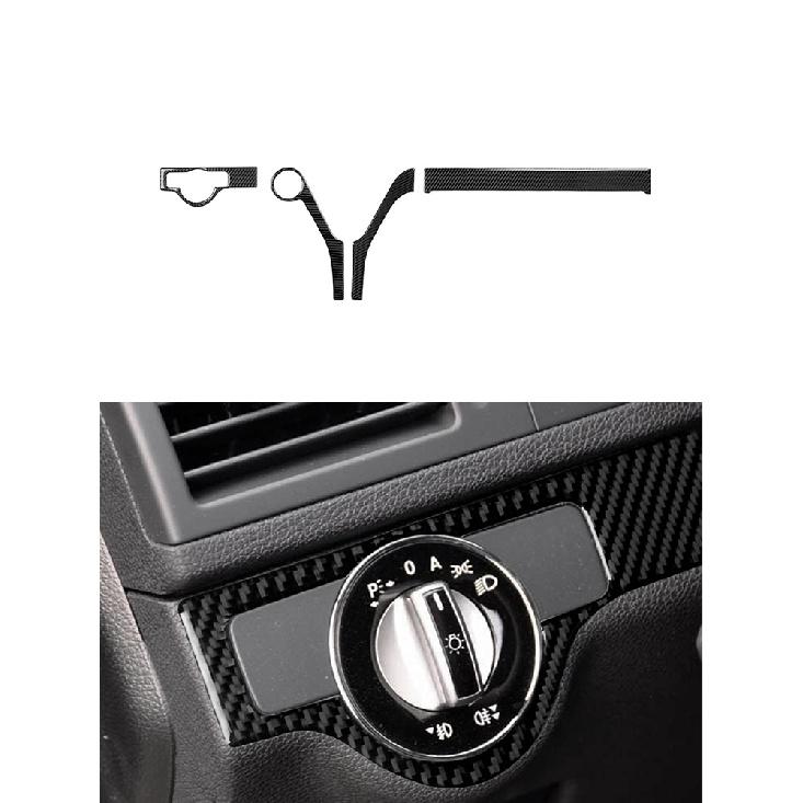 Car Accessories Interior Carbon Fiber Stickers For Mercedes-Benz C Class W204 2007-2013 Entral Console A/C Switch Panel