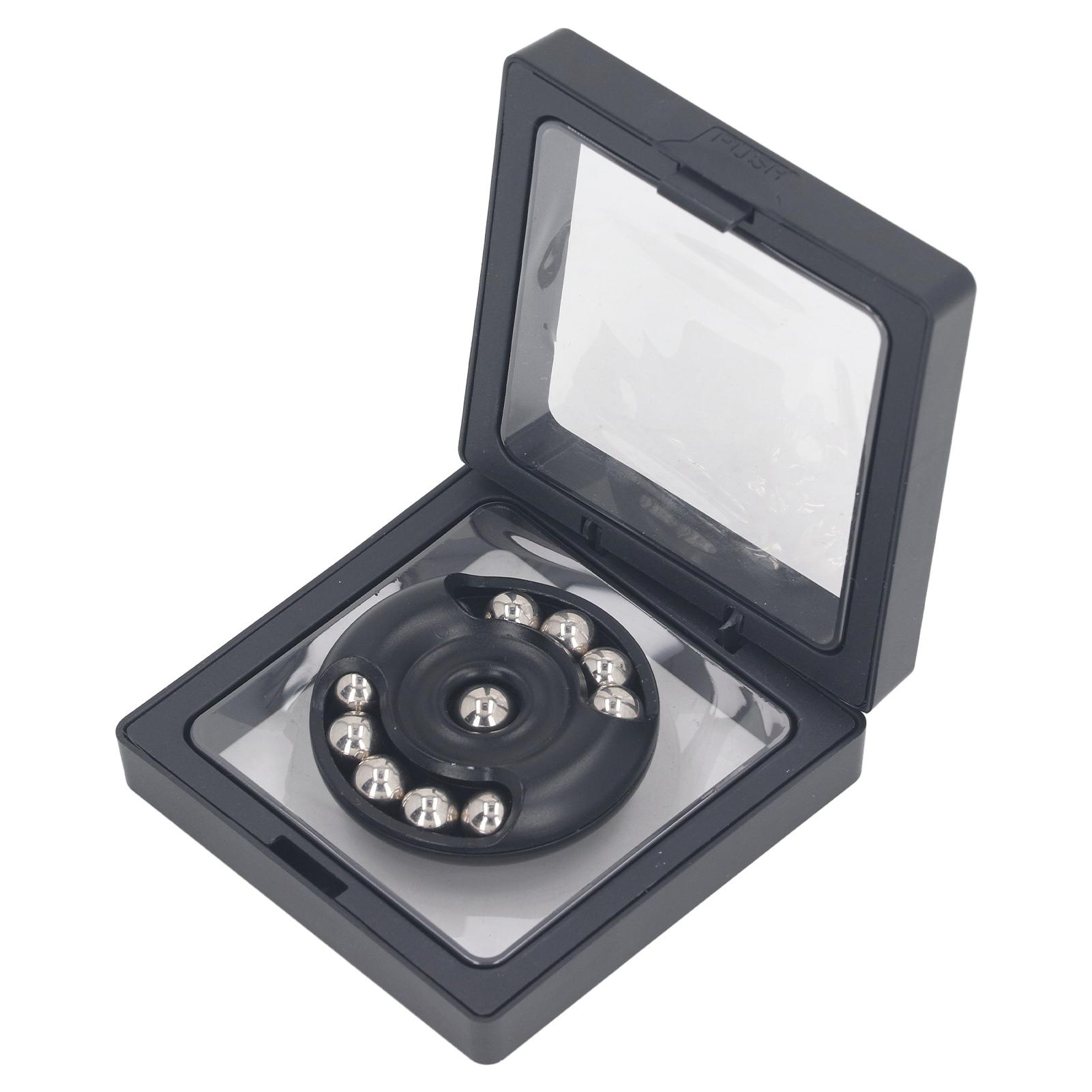 

Клик Слайдер Металлический Круглой Формы Слайдер для Снятия Тревоги и Стресса Сенсорная Игрушка для Школы Дома Серебристый чёрный