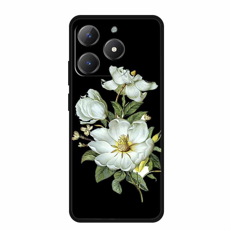 Black Silicone Case For Realme Narzo N61 Case N 61 Funda Cartoon Cat Soft Back Cover For Realme Note 60 Phone Case Shells Coque