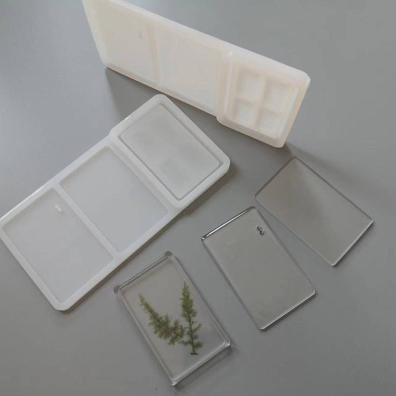 DIY High Definition Transparent Moulds Flowing Sand Goo Card Brick Silicone Mold Unique Decorations Making Resin Mold