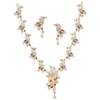 Jewellery Set American Diamond Stylish Peacock Style Gold Plated Necklace Set Jewellery With Earring For Women & Girls