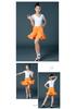 Children's Summer Latin Dance Costume - Girls' Short Sleeve Spaghetti Strap Skirt Set