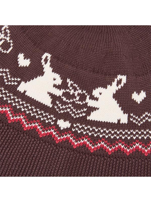 KIRSH Strickmütze mit Kirschhasenmotiv [Braun]