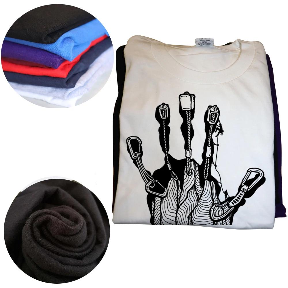 Climb Equipment T Shirt Mens Summer O Neck Cotton Climbing Mountain T-Shirts Man Climber Gift Tee Camisetas