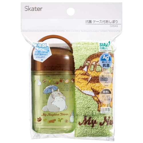 Skater Antibacterial Wet towel set with case Wet towel My Neighbor Totoro Cat Bus Made in Japan 32 x 30.5 cm OA5AG-A