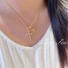 Super Flash Key Cross Bear Necklace Sweet Cool Style Retro Light Luxury Love Collarbone Chain