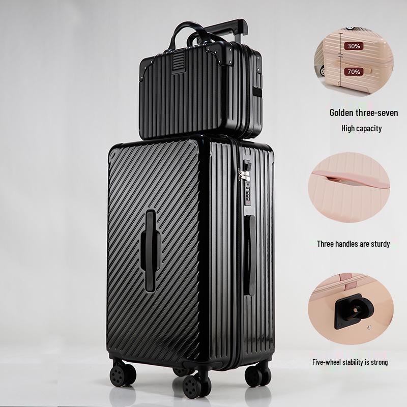 Sturdy 5-Wheel Lightweight Suitcase with Large Capacity & Combination Lock
