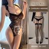 Leaky Chest Perspective Erotic Underwear Temptation Pure Lace Suspenders Small Breasts Show Big Sexy One-piece Open Crotch