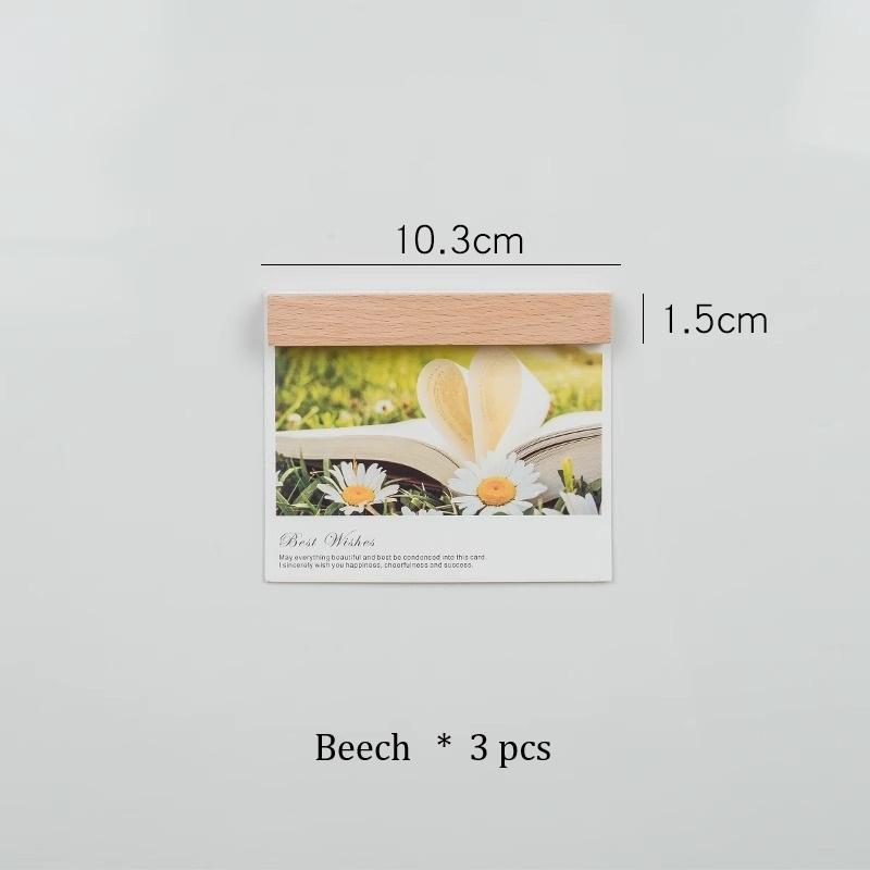 Magnetic refrigerator magnet message board magnetic decoration solid wood simple creative Japanese handmade literary home