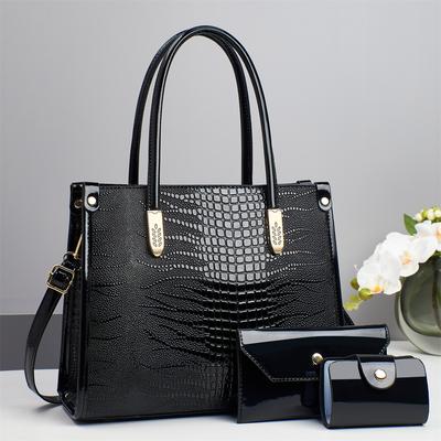 Nová krokodýlí taška, tři sady vysoce kvalitních tašek přes rameno s velkou kapacitou, módní velkokapacitní crossbody taška