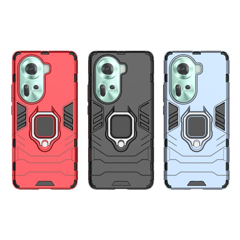 Magnetic Case for OPPO Reno 11 5G Reno11 F Pro Cover with Ring Stand Phone Bracket Back Shell Business Full Protection Cover