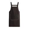 Kitchen Apron with Dual Pocket Solid Color Water-Resistant Oil-proof Adjustable Men Women