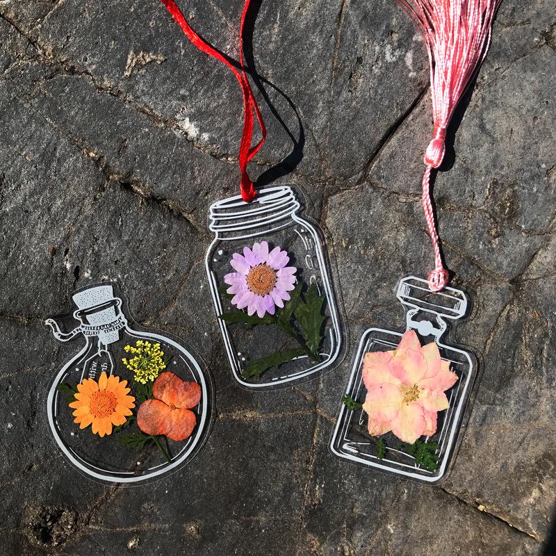 Handmade Dried Flower Bookmark Kit: Spring Leaf Specimen Album