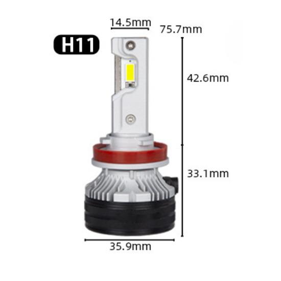 K7C 4300K H7 H4 H11 Led Lamp 3 Copper Tube Led