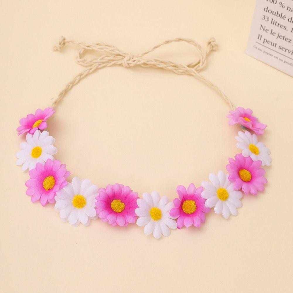 Flower Decoration Sunflower Headband Simulated Daisy Hairband  Festival Hair Accessories