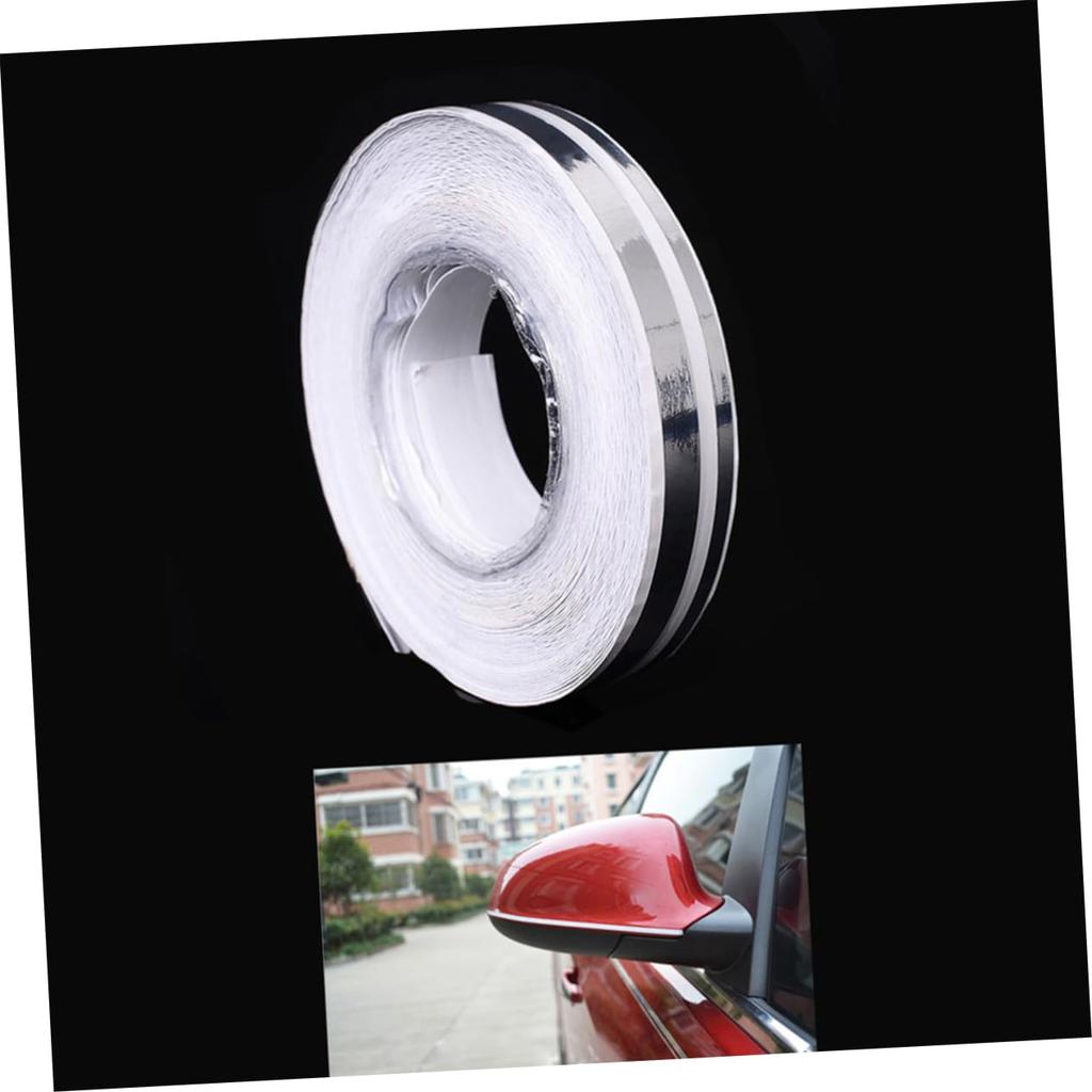Beatifufu Pvc Pinstripe Tape Decal for Silver Car 980x1.2cm Elastic Fit Permanent Automotive Adhesive Uv Protection Vehicle Decoration