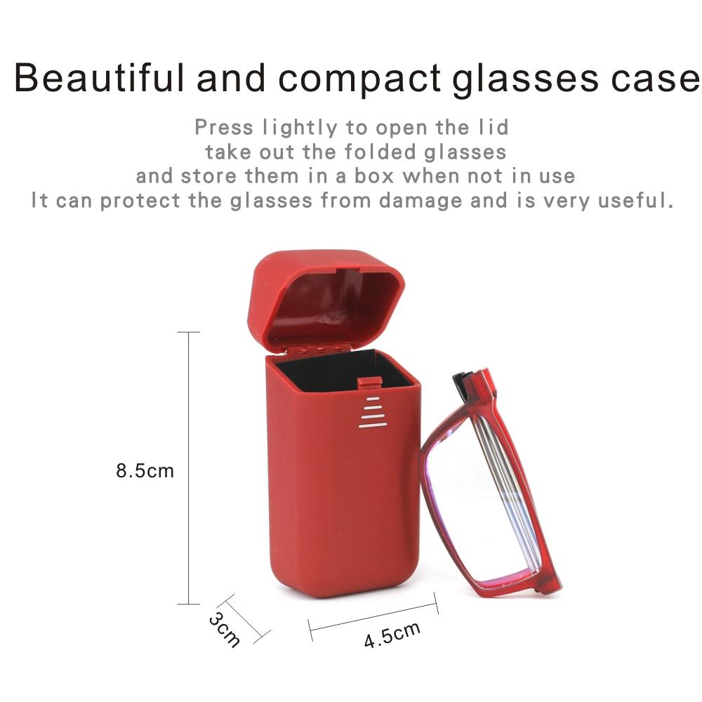 Foldable Anti Blue Light Reading Glasses With Case Portable Computer Glasses For Men Husband Gift