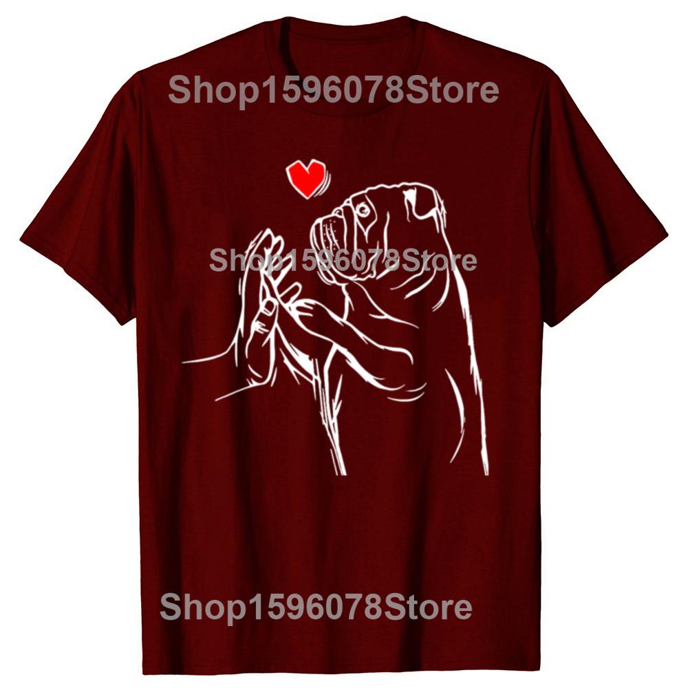 English Bulldog Love Cute Bully Dog T Shirt Dog Lovers Black Graphic Cotton Streetwear Short Sleeve Birthday Gifts Tshirt Men