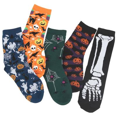 Halloween Lässige Damen Socken Kreatives Cosplay Hip Hop Neuheit Harajuku Knochen Spinnennetz Männlich Skateboard Paar Lange Socken