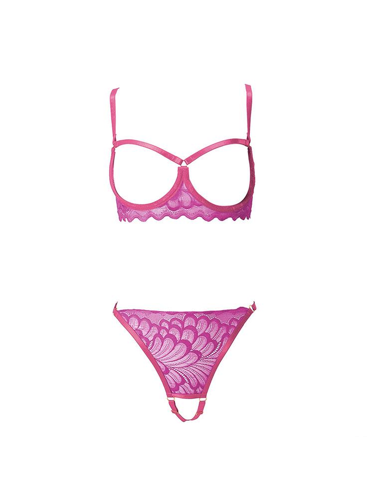 Hot Sexy Open Crotch Lace Underwear Women Sexy Lingerie Breast-bare Bra Set Romance Secret Lingerie Adults Porn Game Set