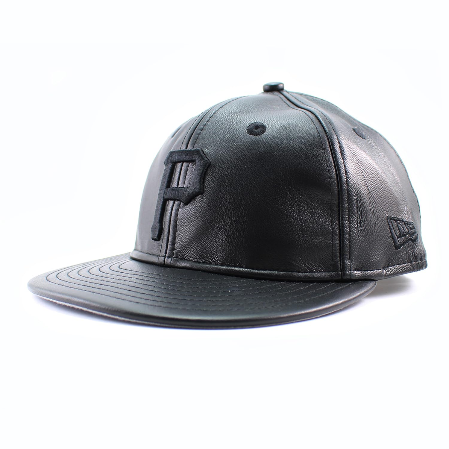RC9FIFTY Strapback Pittsburgh Pirates MLB Genuine Leather Retro Crown Strapback Cap Blackout [New Era] Cap, [Used] чёрный