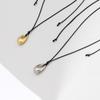 Elegant Metal Bean Shaped Necklace Geometric Pendant Neckchain Stylish Accessory for Fashion Forward Individuals
