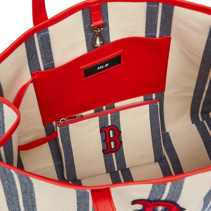 New MLB Canvas Bag, Tote Bag, Shopping Bag, Dumpling Mother Bag, Handbag, Shoulder Bag Unisex Light Navy Blue 3AORL03