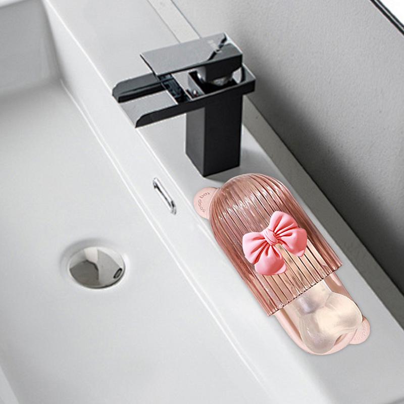 Travel Bar Container Body Bar Storage Box Brush Design Shower Bar Sealed Lid Case Lovely Drainage Shampoo Organizer Portable