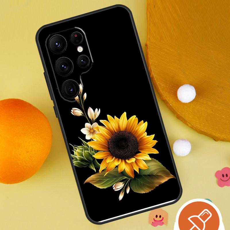 Schöne gelbe Sonnenblumen-Handyhülle für Samsung Galaxy S25 Ultra S24 S22 S21 Ultra S9 S10 S20 Plus S23 FE Funda Abdeckung