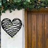 Vintage Metal Heart Wall Art Black Mesh Home Decor Gift