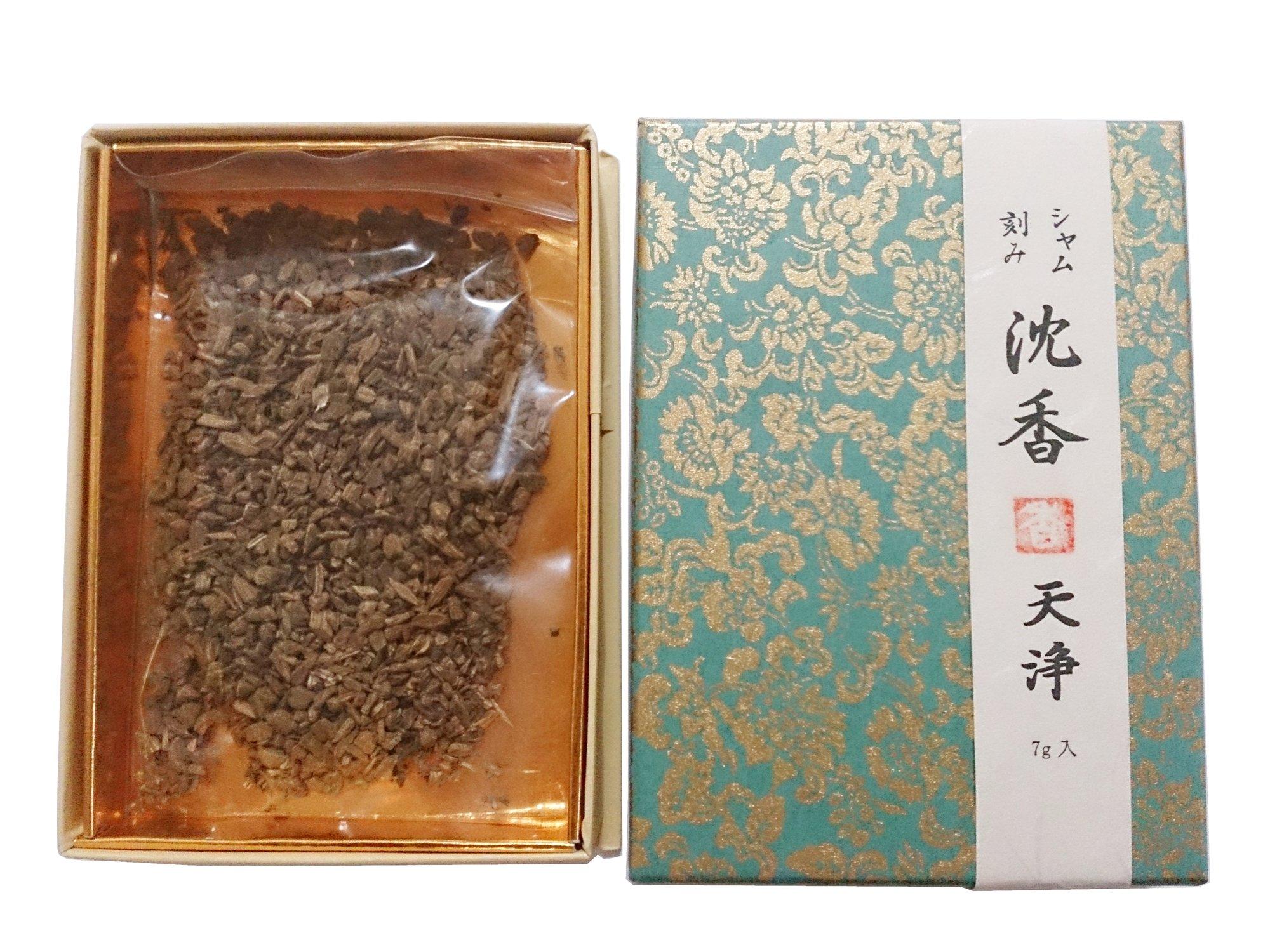 Awaji Baikundo Siam Agarwood Tenjo Chopped Incense for Buddhist Offering Vietnamese Vietnam Incense, 7g, (Natural Agarwood,