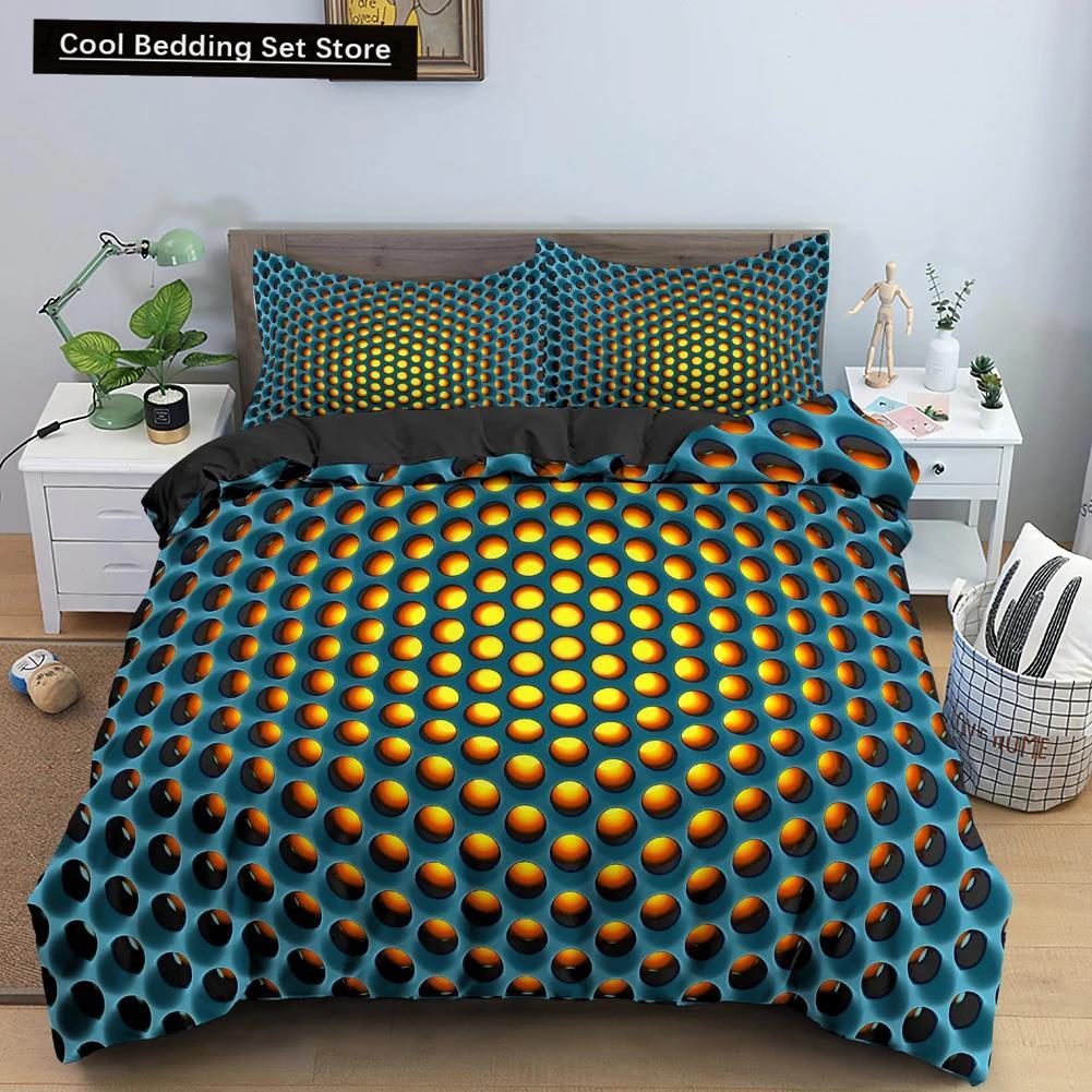 Abstract Psychedelic Bedding Set Mystic Duvet Cover Set Pillowcase Quilt Cover EU Double King Size Youth Polyester Quilt Cover