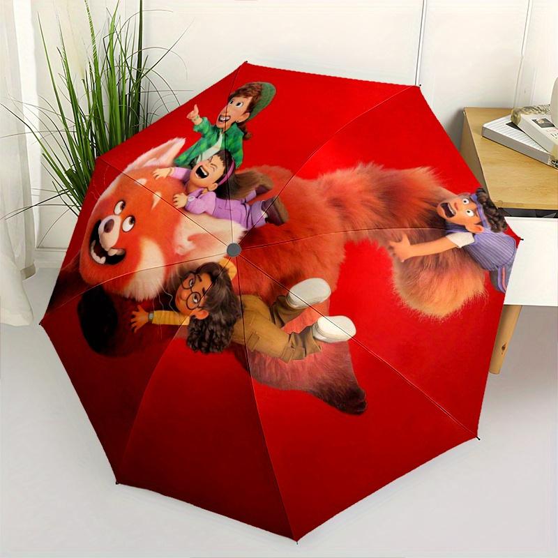 

Turning Red - Red Panda Automatic Opening and Closing Folding - A Good Choice for Gifts, Fashionable and Convenient Cartoon Umbrella With Cu