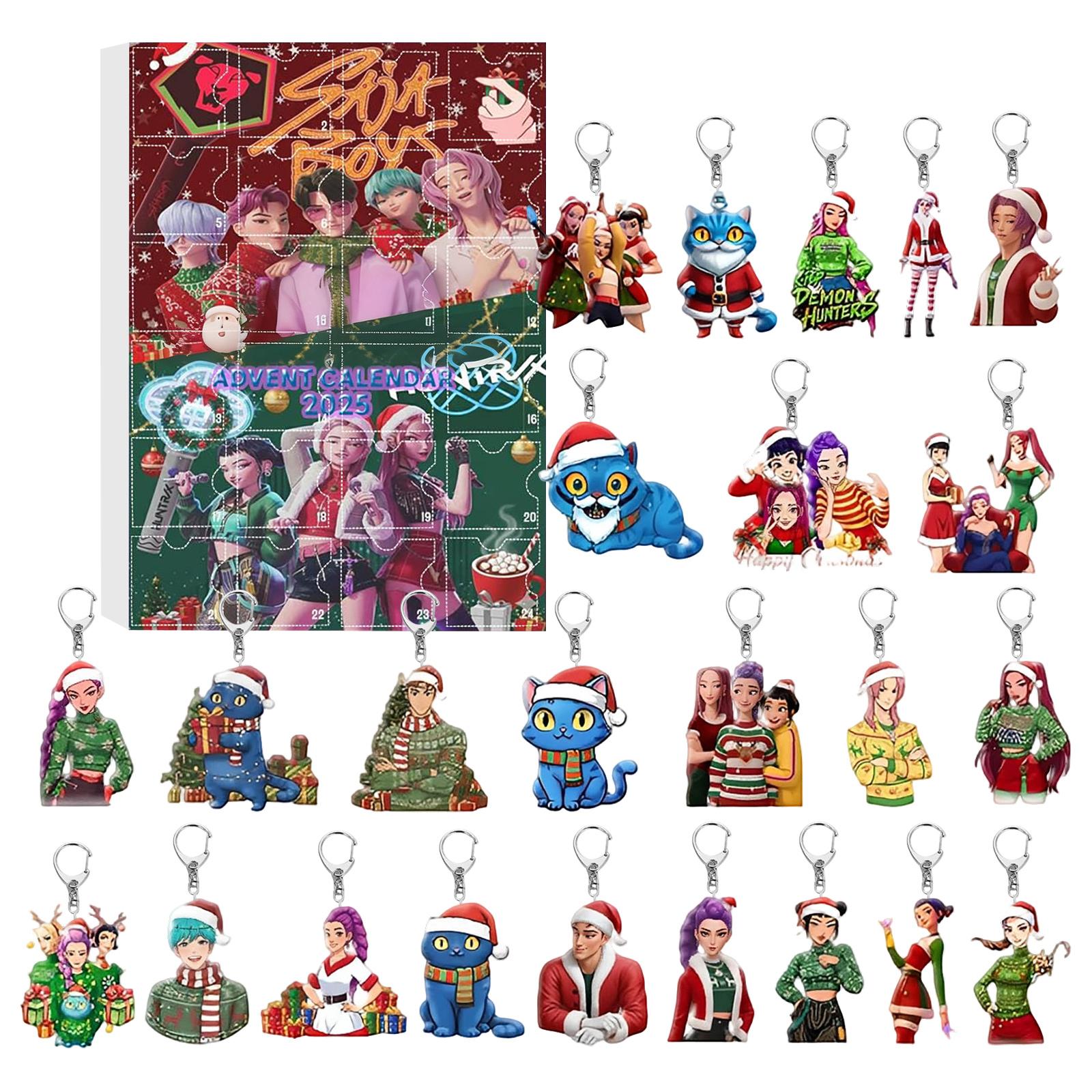 

2D Акриловый Плоский Мистери Бокс, Содержащий 24 Подвески, Идеален в качестве Праздничного Подарка. One Size